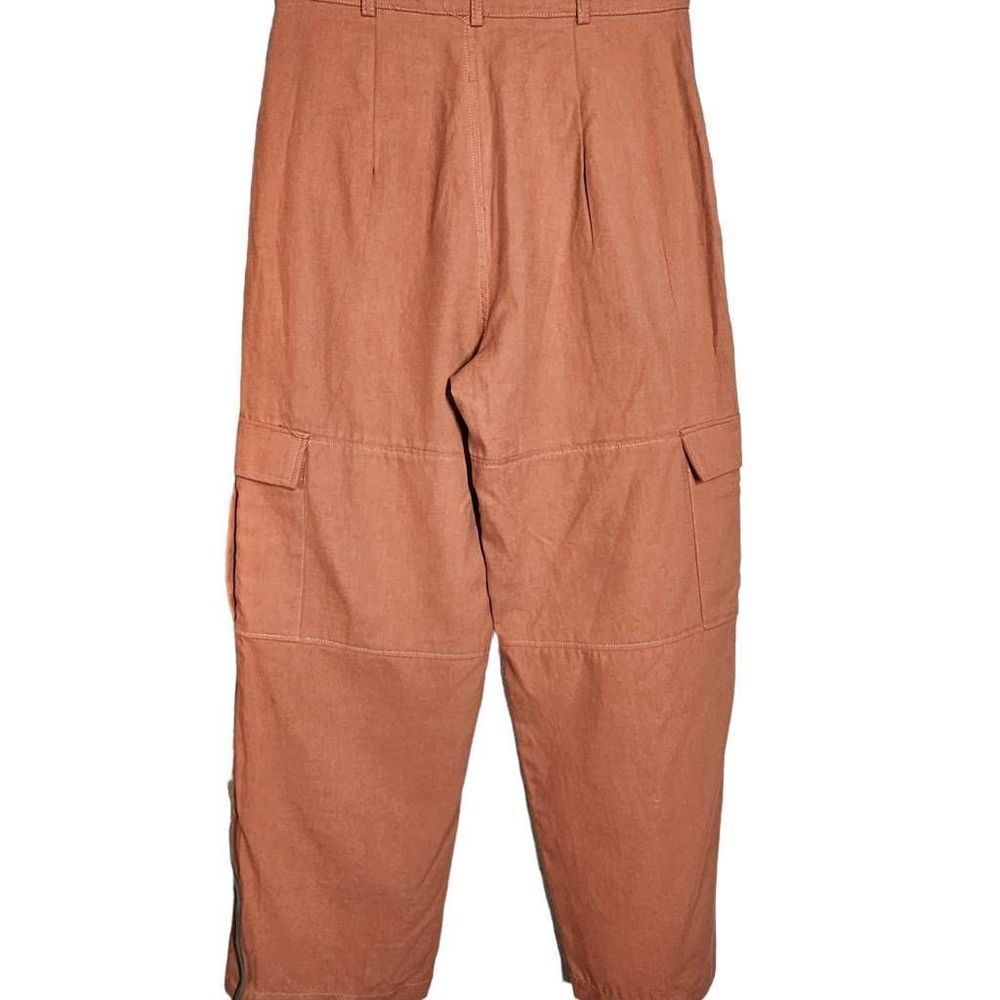 New With Tags Good Luck Gem Linen Blend High Rise Cargo Pants Women's Medium Rus - Picture 3 of 8